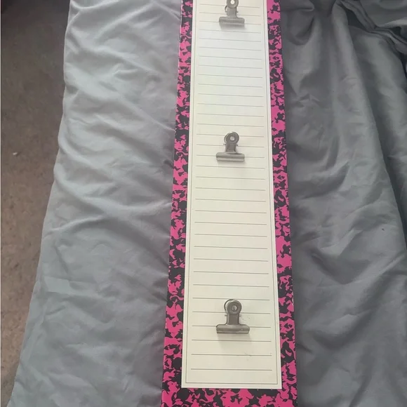 Pink and Black Clip Board - Picture 1 of 2